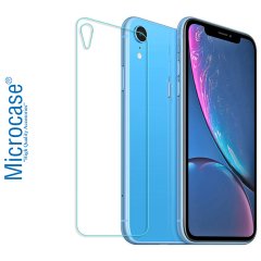 Microcase iPhone XR Arka Kaplama Tempered Glass Cam Koruma