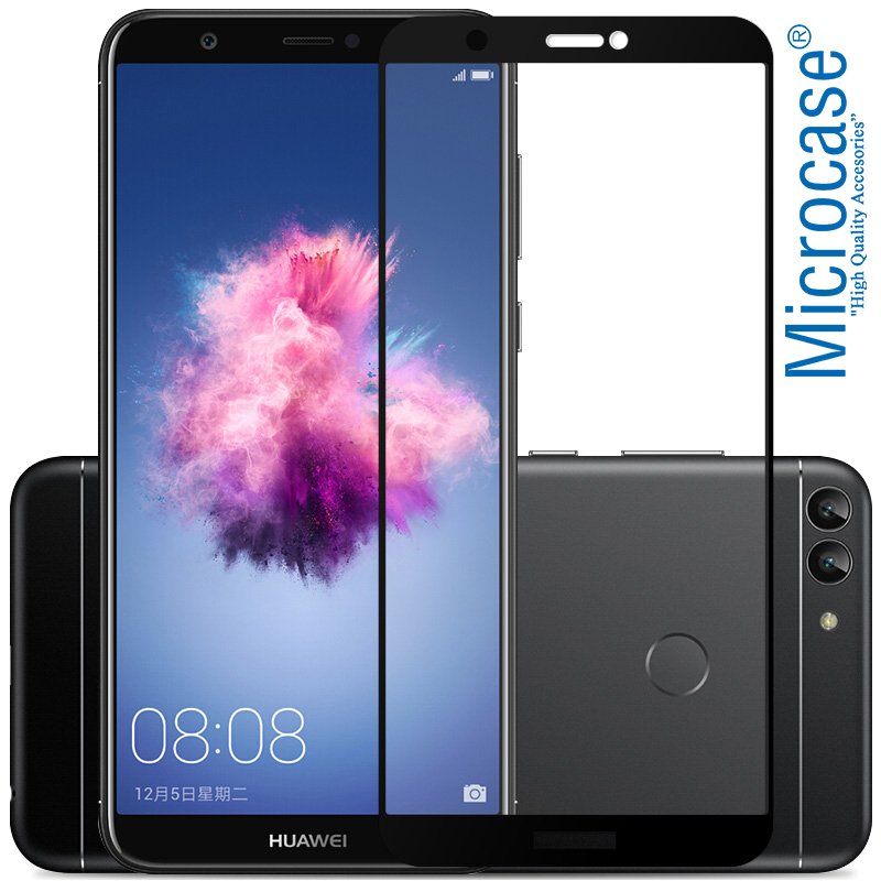 Huawei P Smart Tam Kaplayan Çerçeveli Tempered Ekran Koruyucu