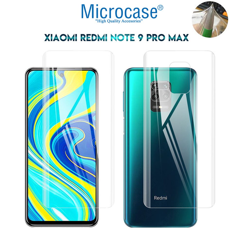 Microcase Xiaomi Redmi Note 9 Pro Max Full Ön Arka Kaplama TPU Soft Koruma Filmi