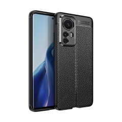 Microcase Xiaomi Mi 12X Leather Tpu Silikon Kılıf - Siyah