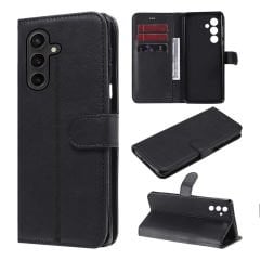 Microcase Samsung Galaxy A54  Darbeye Dayanıklı Cüzdanlı ve Standlı Kapaklı Deri Kılıf Siyah AL4232