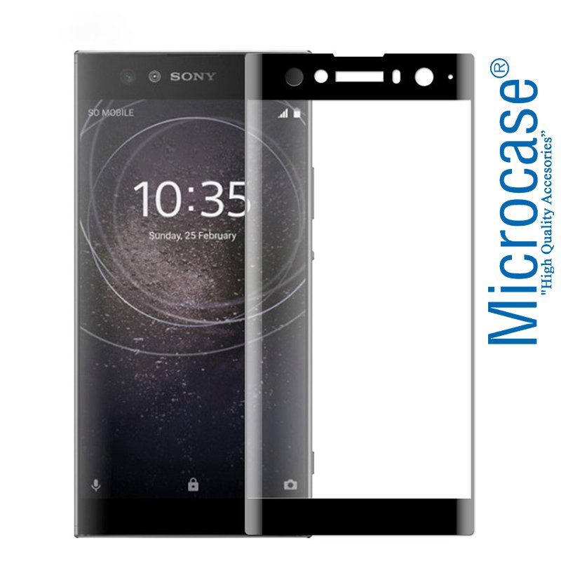 Sony Xperia XA2 Tam Kaplayan Çerçeveli Tempered Ekran Koruyucu