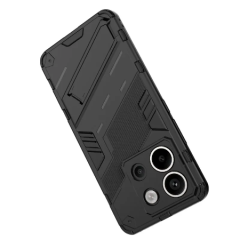 Microcase Poco X6 /Xiaomi Redmi Note 13 PRO 5G Matrix Serisi Armor Standlı Perfect Koruma Kılıf - Siyah Al3416