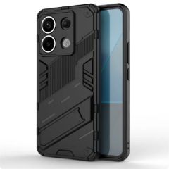 Microcase Poco X6 /Xiaomi Redmi Note 13 PRO 5G Matrix Serisi Armor Standlı Perfect Koruma Kılıf - Siyah Al3416