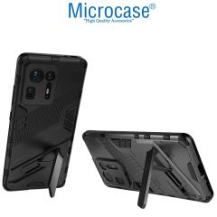 Microcase Xiaomi Mix 4 Matrix Serisi Armor Standlı Kılıf - Siyah