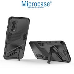 Microcase OnePlus Nord 2 5G Matrix Serisi Armor Standlı Kılıf - Siyah