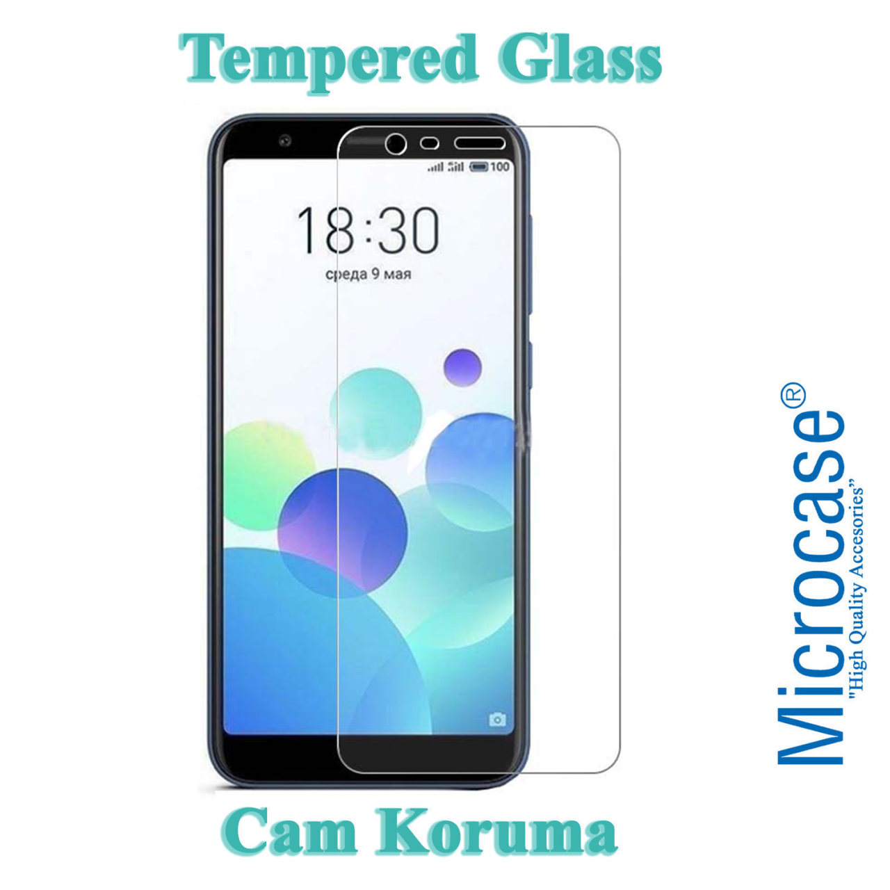 Meizu M8C Tempered Glass Cam Ekran Koruma