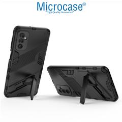 Microcase Samsung Galaxy M52 5G Matrix Serisi Armor Standlı Kılıf - Siyah