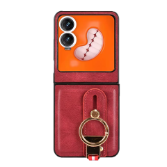 Microcase Tecno Phantom V Flip2 Askılıklı Standlı Açacaklı Deri Kılıf-AL5118