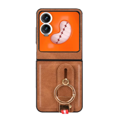 Microcase Tecno Phantom V Flip2 Askılıklı Standlı Açacaklı Deri Kılıf-AL5118