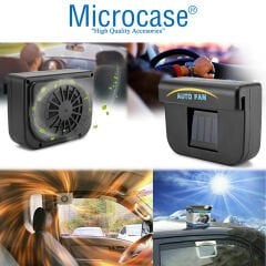 Microcase Auto Cool Güneş Enerjisiyle Çalışan Araç Içi Soğutucu Fan - AL3868