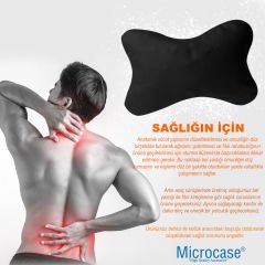 Microcase 3D Ortopedik Oto Araç Oyuncu Koltuk Bel Destek yastığı 36x26cm 1 Adet AL4336 Siyah