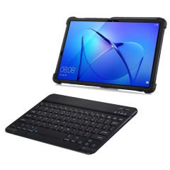 Microcase Huawei MediaPad T3 10 9.6 inch 2in1 Set Standlı Silikon Kılıf + Bluetooth Klavye - AL8107