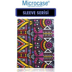Microcase Samsung Galaxy Tab S6 Lite P610 Sleeve Serisi Desenli Mıknatıs Kapaklı Standlı Kılıf - DS7