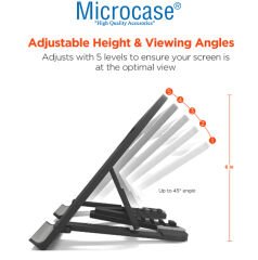 Microcase 10-16 inch Macbook Notebook Laptop için Stand 6 Kademeli Masaüstü Tutucu - AL3480