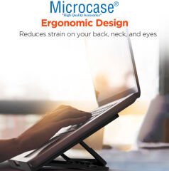 Microcase 10-16 inch Macbook Notebook Laptop için Stand 6 Kademeli Masaüstü Tutucu - AL3480