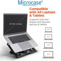 Microcase 10-16 inch Macbook Notebook Laptop için Stand 6 Kademeli Masaüstü Tutucu - AL3480