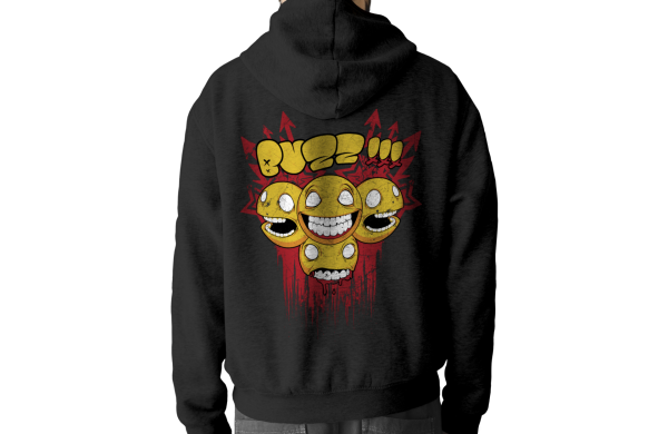 Hediyejest Erkek Baskılı Siyah Pamuklu Sweatshirt