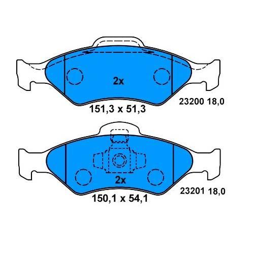 ÖN BALATA FIESTA 95 02 FORD KA 96 MAZDA 121 96