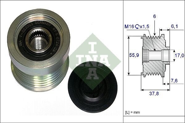 ALTERNATÖR RULMANI VOLVO C70 98-05 S40 2.4 04 S60 01 S80 98-06 S70 V70 XC70 XC90 535001910