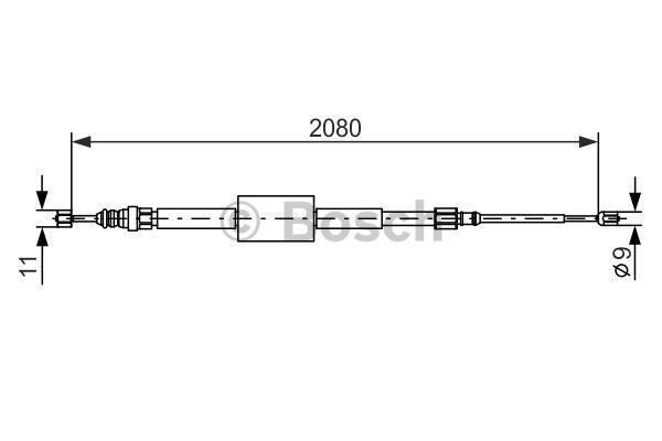 EL FREN TELİ ARKA SAĞ-SOL RENAULT MEGANE 2 02 SCENIC 2 02 UZUNLUK : 2.080 mm