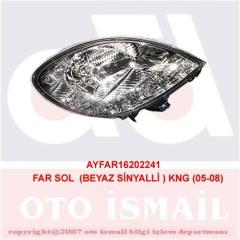 FAR SİNYAL SOL KANGOO 03/03-12/07 ELEKTRİKLİ H4 BEYAZ FAR AYAR KUMANDASIZ