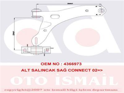 SALINCAK SAG ALT KOMPLE SAC TOURNEO CONNECT TC7 02 14 ROTILSIZ