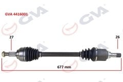 KOMPLE AKS SOL KANGOO 3 1.5 DCİ 08- 677mm