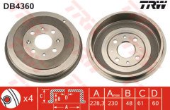 ARKA KAMPANA CORSA D 07 CORSA E 14 ADAM 13 PUNTO-GRANDE PUNTO 05 274x228x61x48x4DL 14 İNÇ 51901444-51901443-55703043