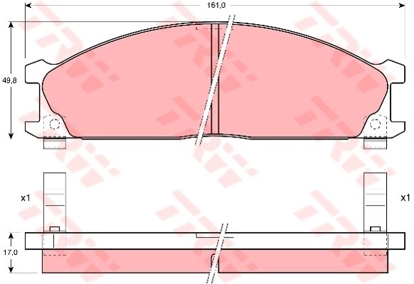 DİSK FREN BALATASI ÖN NAVARA 1990 NP300 2008 PATHFINDER 1986-2004-PICK UP 1985 TERRANO 1 1986-199