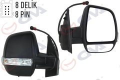 DIŞ DİKİZ AYNASI SAĞ DOBLO 11 ELEKTRİKLİ ISITMALI SİNYALLİ ÇİFT CAM KONVEKS 6 FİŞ VM-669EHPR