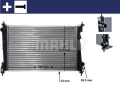 RADYATÖR CORSA D 05 PUNTO 05 BRAVO 2 07 1.3 JTD-1.7CDTI MEK AC KLİMASIZ 620x395x27