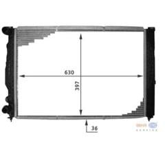 RADYATÖR PASSAT-A4-A6-SUPERB 1.6-1.8-2.4-1.9TDI-2.6-2.3 VR5-2.0-2.8 AC KLİMASIZ MEK 630x397x36