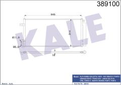 KLIMA RADYATORU OPEL CORSA D-COMBO 06 FIAT GRANDE PUNTO-BRAVO 2-LINEA 1.3-1.7 CDTI-MTJ 1.6T AL/AL 625x295x16