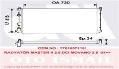 RADYATÖR MASTER 2-MOVANO 01 2.5DCI G9U AC KLİMASIZ MEK 730x414.5x34