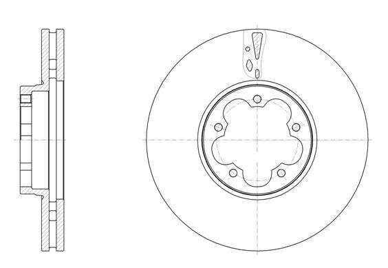 ÖN FREN DİSKİ TOURNEO CUSTOM-TRANSİT CUSTOM 2.2 TDCİ 12 HAVALI 288mm/5D