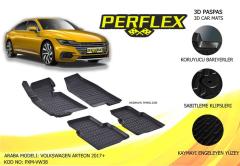 PERFLEX 3D X-MAT HAVUZLU PASPAS ÇEŞİTLERİ SİYAH VOLKSWAGEN ARTEON 2017 3D X-MAT 5 PCS