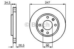 ÖN FREN AYNASI P106 1-2 91-02 206 98 306 93-01 SAXO 96-03 XSARA 97-00 247.5x20.4x4DLxHAVALI