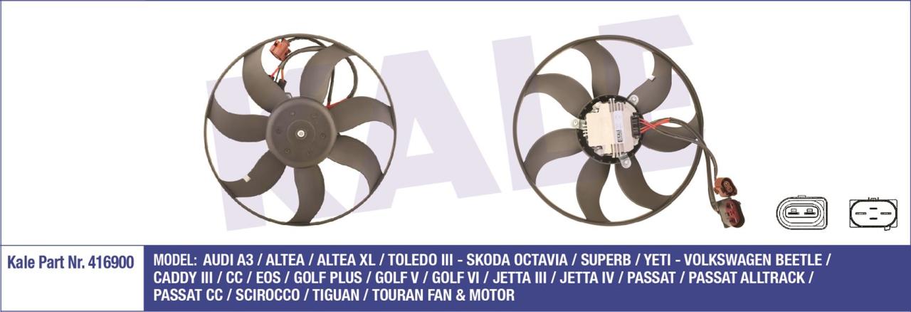 FAN MOTORU DAVLUMBAZLI SOL CADDY 3-GOLF 5-VI-PLUS-JETTA 3-4-PASSAT-SCIROCCO-TOURAN 300W-363mm