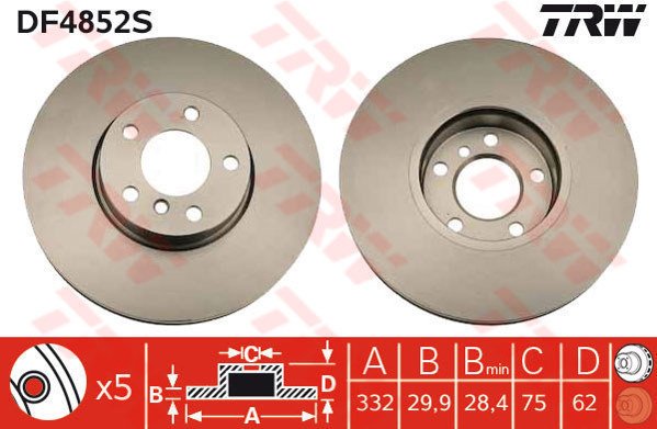 FREN DISKI ON ADET 332mm BMW E70 F15 E71 F16