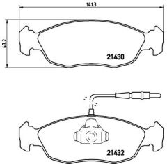 ÖN BALATA FİŞLİ P306 XSARA 2.0 16V P106-SAXO 1.4-1.6