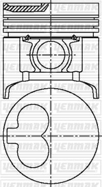 PISTON SEGMAN STANDART MAZDA E2200 / BESTA 89-93 R2