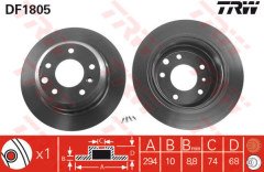 x ARKA FREN DİSKİ JAGUAR XJ-XJS-XJC 89 295 CM