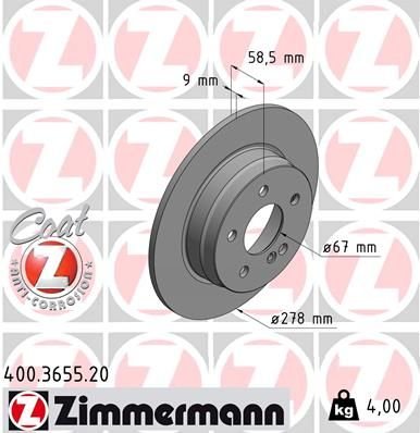 FREN DISKI ARKA MERCEDES C-CLASS W204 S204 C204