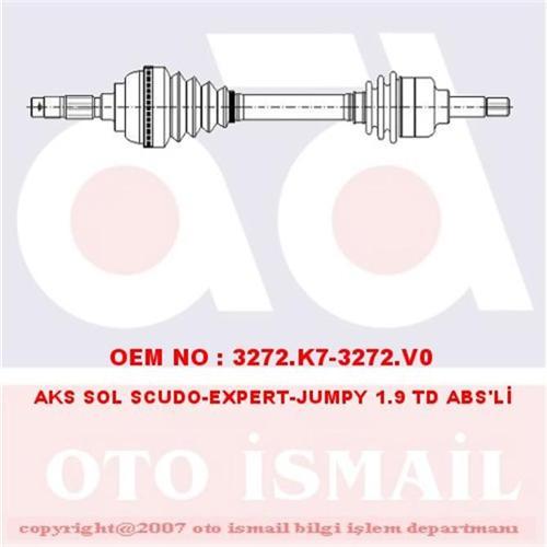 x AKS ÖN SOL SCUDO-EXPERT-JUMPY 1.9 TD ABS Lİ 17-0144