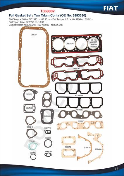 MOTOR TAKIM CONTA KEÇESİZ TMPR 2.0 159 A5.046 - 159 A6.046