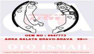 ARKA PABUÇ BALATA BRAVO 1.2 1.4 1.9D 95-01 BRAVA 95-01 PUNTO 1.2 1.6 1.7D 93-00 Y 1.2 180x32