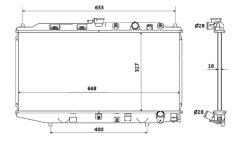 RADYATÖR BRAZİNG CIVIC 88-91 MEKANİK KLİMASIZ 325x668x16