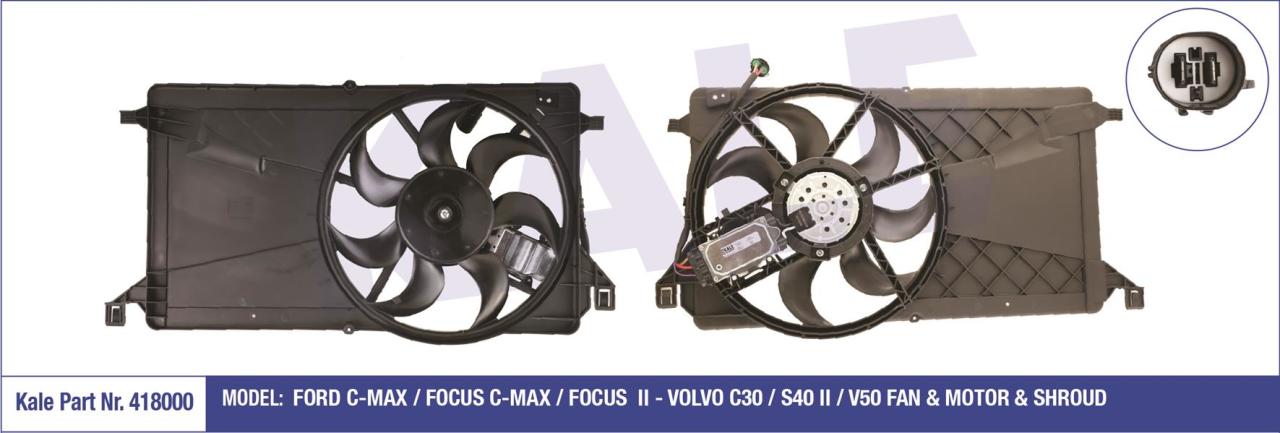 FAN MOTORU KOMPLE AC CMAX 07 FOCUS 2 CMAX 03 07 FOCUS 2 04 VOLVO C30 S40 2 V50 1.6TDCI 03