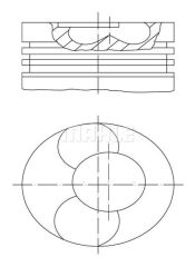 PISTON SEGMAN 79.51MM STANDART 4 SILINDIR MOTORUN 1.-2. PISTONLAR CADDY 3 GOLF IV/V BORA JETTA 3 B 028PI00112100